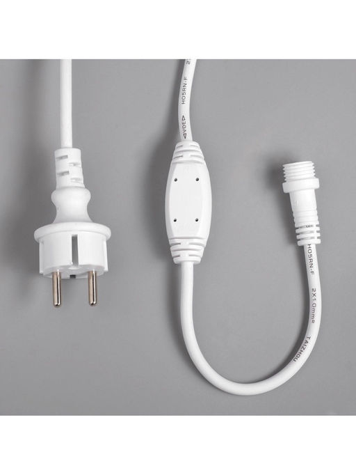 Гирлянда «Бахрома» 3×0.9 м, IP65, УМС, белая нить каучук, 144 LED, свечение тёплое белое, 220 В