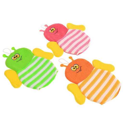 Мочалка-варежка детская для купания Доляна «Пчёлка», цвет МИКС