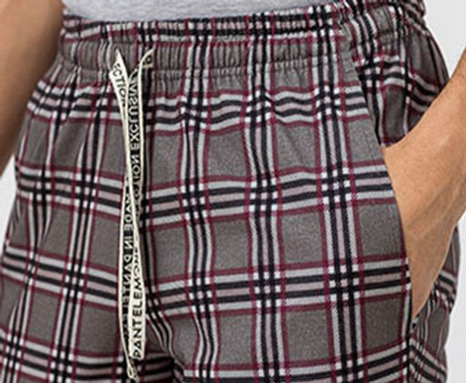 Мужские шорты PH-127 Клетка серая/бордовая - Pantelemone фото 14