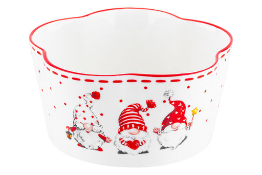 Банка д/печенья 14,8*14,8*11,5 см 760 мл Весёлые гномики с деревянной крышкой - Elan gallery фото 4