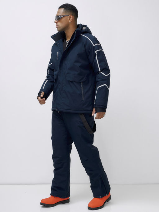 Горнолыжный костюм мужской зимний темно-синего цвета 390TS - Leifensh фото 8