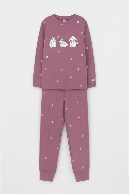 Crockid _ К 1621/темная орхидея,полянка пижама дет  фото 2