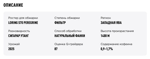 Кофе Индонезия Ява Фринса Анаэробный - Tasty coffee фото 5