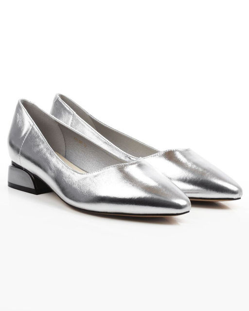 06-728-2MT GREY/SILVER Туфли женские (натуральная кожа)