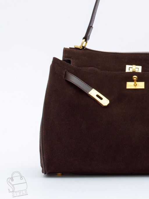 Сумка женская кожаная 2320YF d.coffee Polina&Eiterou  в Новосибирске