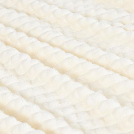 Плед Этель Клетка 200*220 см, цв.молочный, корал-флис, 240гр/м2, 100% полиэстер  фото 2