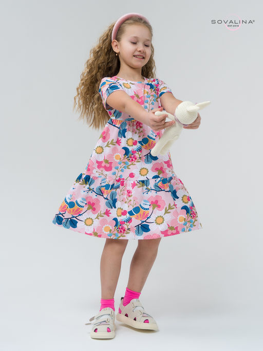 Платье Тия птички на розовом - Sovalina фото 12