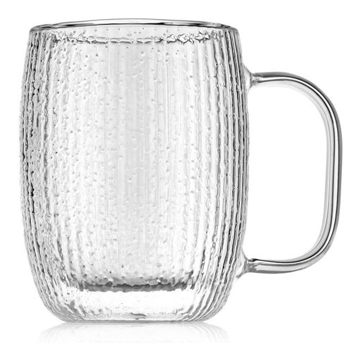 Кружка стеклянная Walmer Rain с двойными стенками, 0.35 л, цвет прозрачный  фото 2