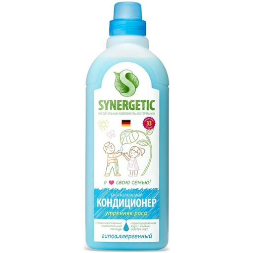 Кондиционер-ополаскиватель для белья SYNERGETIC Утренняя Роса, 1 л