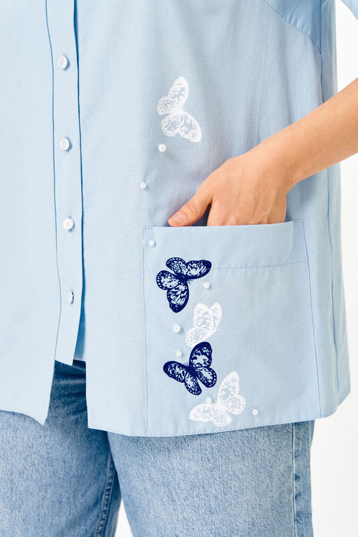 Блуза ДаЛи 5768 голубой