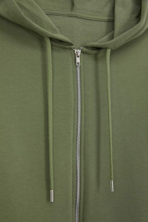 Базовая толстовка на молнии с капюшоном обычного кроя - Defacto фото 9