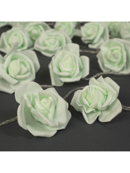 Гирлянда Нить 5 м с насадками Розы жёлтые, IP20, прозрачная нить, 20 LED, свечение тёплое белое, 220 В - Luazon lighting фото 16