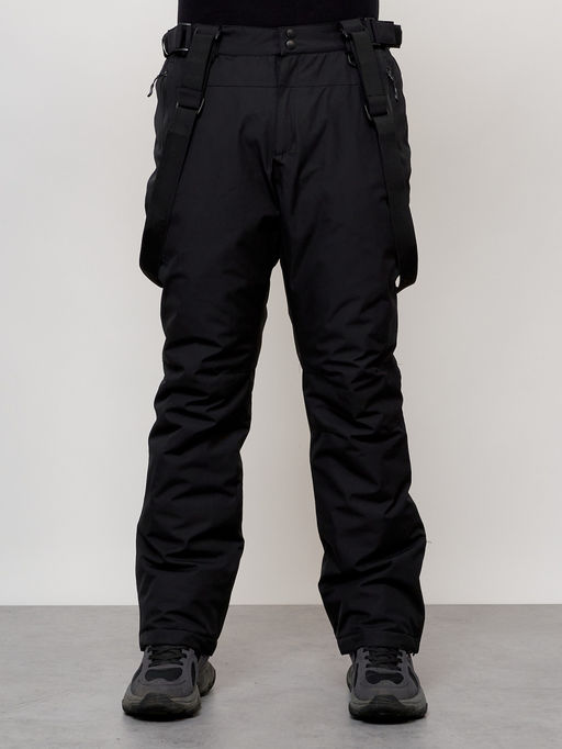 Полукомбинезон утепленный мужской зимний горнолыжный черного цвета 2405Ch - Mtforce фото 5