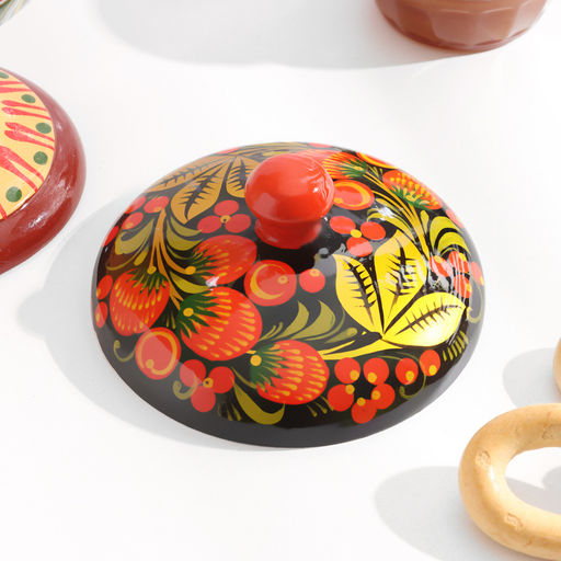 Креманка на ножке «Варенье», 20×13 см, дерево хохлома