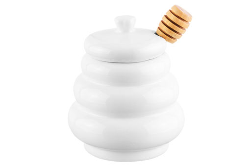 Горшочек д/меда 420 мл 10*10*13 см Бочонок с дерев. палкой - Elan gallery фото 3