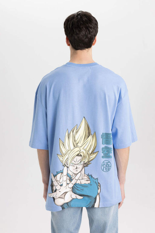 Свободная футболка с круглым вырезом и короткими рукавами Dragon Ball - Defacto фото 8