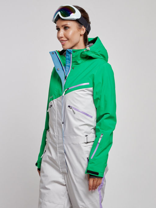 Горнолыжный комбинезон женский зимний зеленого цвета 2326Z - Mtforce фото 10