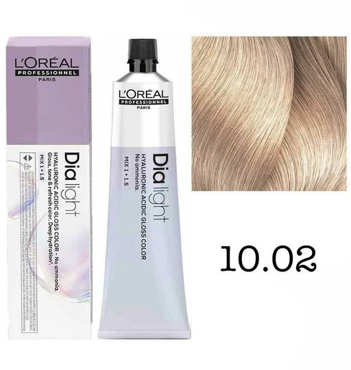 Dia Light 10.02 Молочный коктейль натурально перламутровый, крем-краска 60 мл - Loreal professionnel фото 5