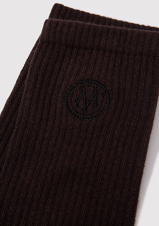 Muhur Logo Bask?l? Kahverengi Soket Corap - Mavi фото 2