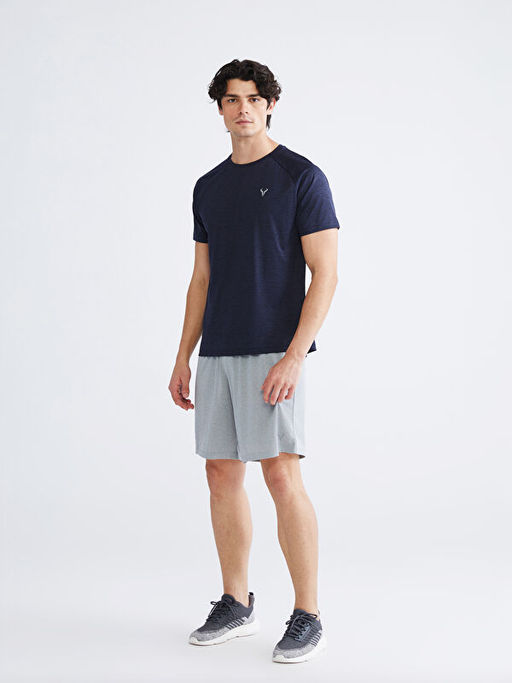 Bisiklet Yaka Erkek Spor Ti??rt