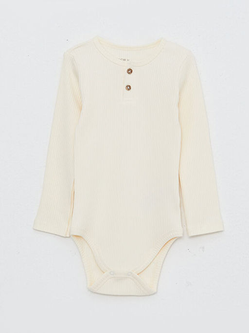 Bisiklet Yaka Uzun Kollu Pamuklu Erkek Bebek ??t??tl? Body 2li - Waikiki фото 2