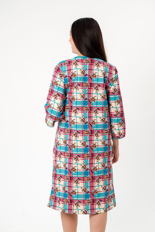 Ночная сорочка женская из футера Эмма изумрудно-бордовый - Амадэль фото 8