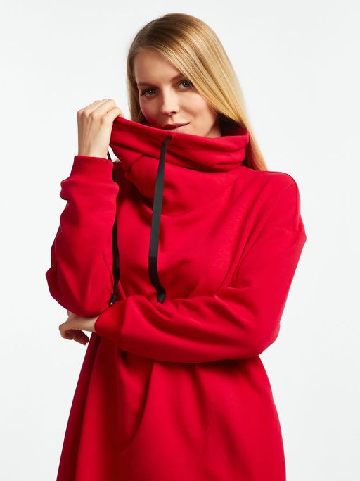 Платье футер 3-х ниточный петля без начёса М-4/18: Красный - Relay фото 4