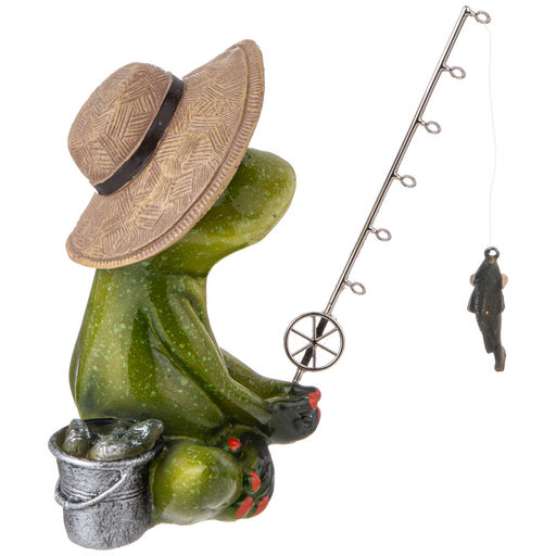 ФИГУРКА ДЕКОРАТИВНАЯ ЛЯГУШКА-РЫБОЛОВ 15,5Х11,8Х13,8 СМ - Lefard фото 3
