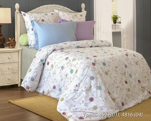 4742-БЧ Павлинка COMFORT 1.5 спальный комплект "Трель" рис. 4917-01