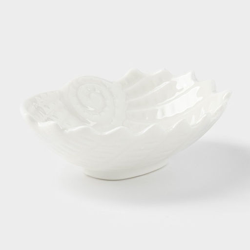 Блюдо «Ракушка», 9×7×3 см, керамика, белое