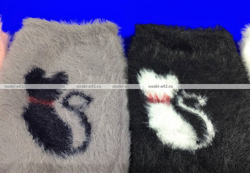 Цена за 10 пар. МИНИBS носки женские ангора НОРКА Кошечка арт. 2770-1 36-41 (фактически 36-41) - Weiwei фото 4
