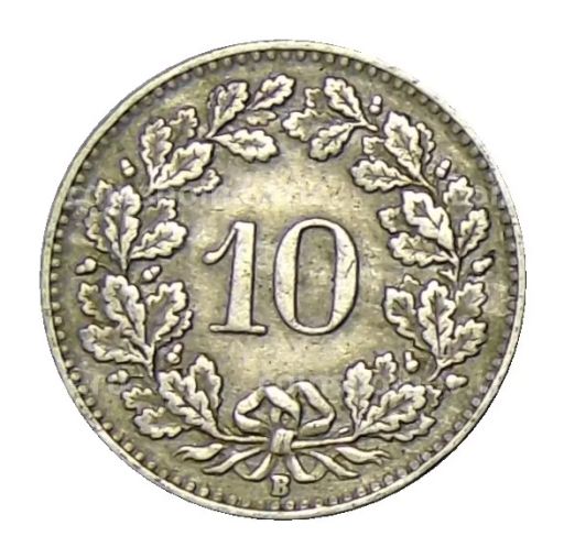 Монета 10 раппенов 1931 года Швейцария