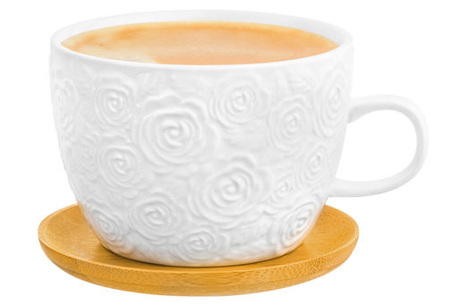 Чашка для капучино и кофе латте 500 мл Розы + дер. подставка - Elan gallery фото 12