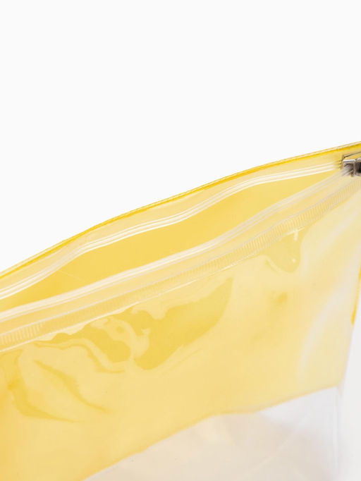 Цена за 3 шт. Косметичка для бассейна с застёжкая зип-лок, без рисунка, прозрачная/жёлтая - Simaland фото 5
