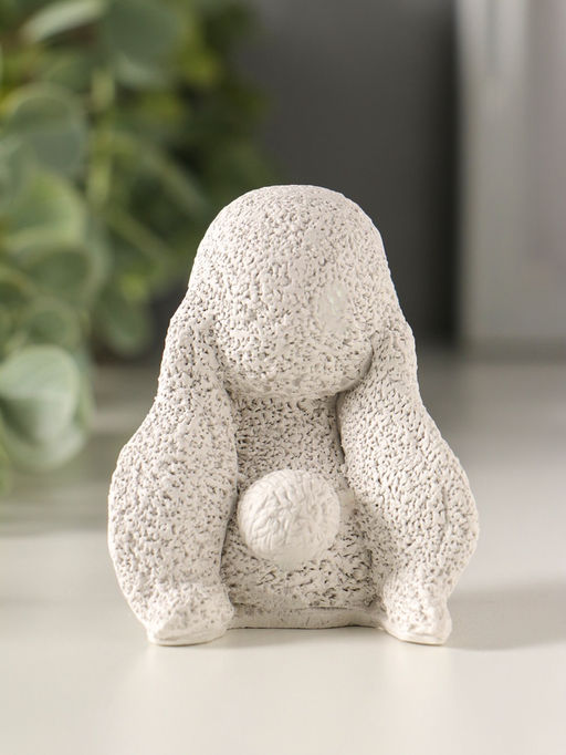 Фигурка гипс Кролик с анютиными глазками, 6?6?4, цветной