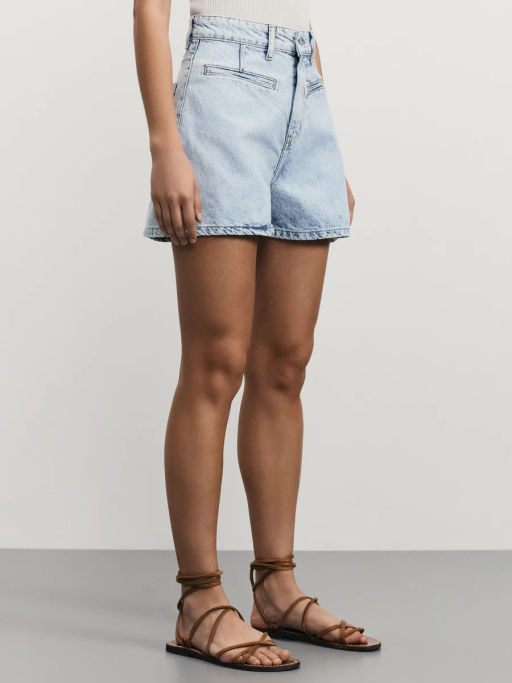 Джинсовые шорты с карманами спереди / Zarina  фото 4