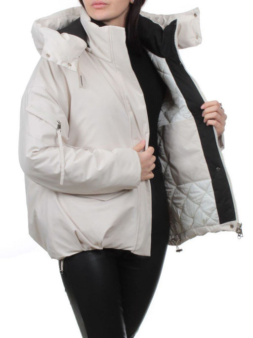 H24-816 LT. BEIGE Куртка зимняя женская (150 гр. холлофайбер) - Fashion фото 7