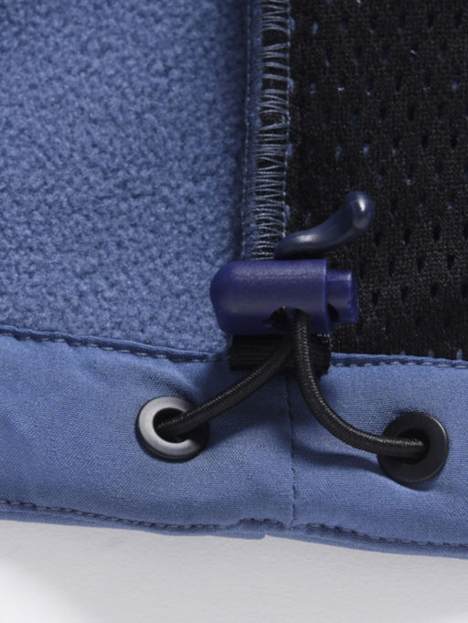 Ветровка мужская софтшелл виндстоппер с капюшоном спортивная синего цвета 9617_1S