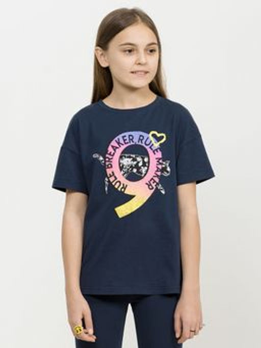 PELICAN, футболка для девочек, Темно-синий