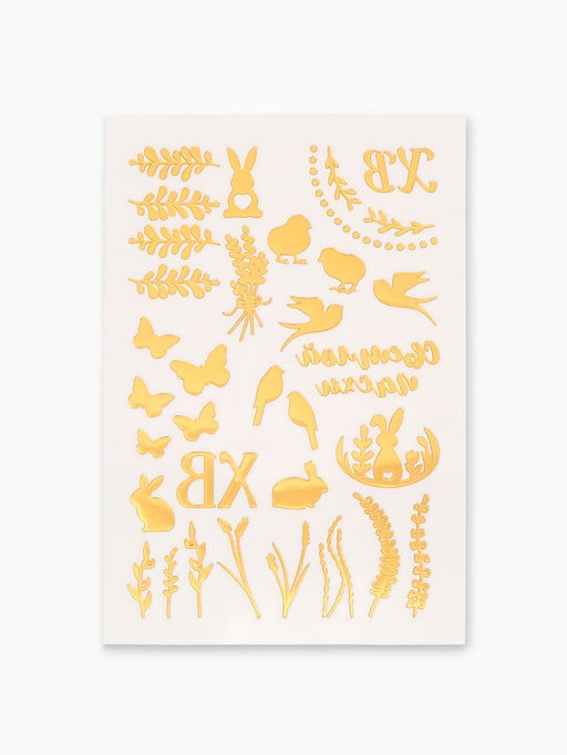 Цена за 2 шт. Пасхальный декор для кулича и яиц Зайка, краска, тату, ободок, топперы, перчатки