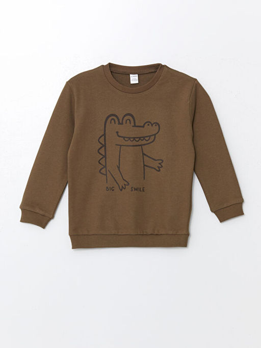 Bisiklet Yaka Erkek Bebek Sweatshirt - Waikiki фото 4