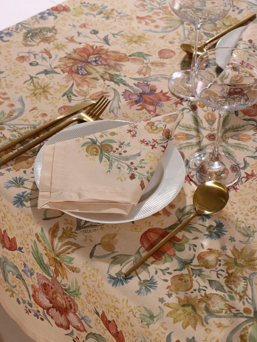 Набор кухонный «Этель» Floral pattern, скатерть 147×112 ±2 см с ГМВО, салфетки 40×40 см - 4 шт.