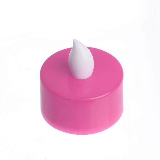 Цена за 2 шт. Светодиодные свечи, ночники LED RISALUX «Семейный очаг» набор 2 шт., розовые, RGB 3.5×3.5×4 см