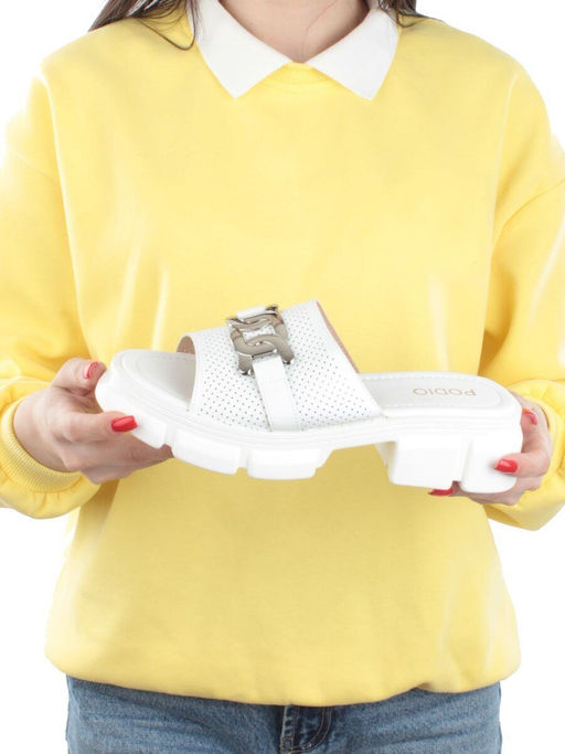 08-PEY148-1 WHITE Босоножки женские (натуральная кожа) - Фабричный китай фото 15