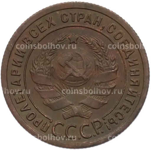 Монета 1 копейка 1924 года