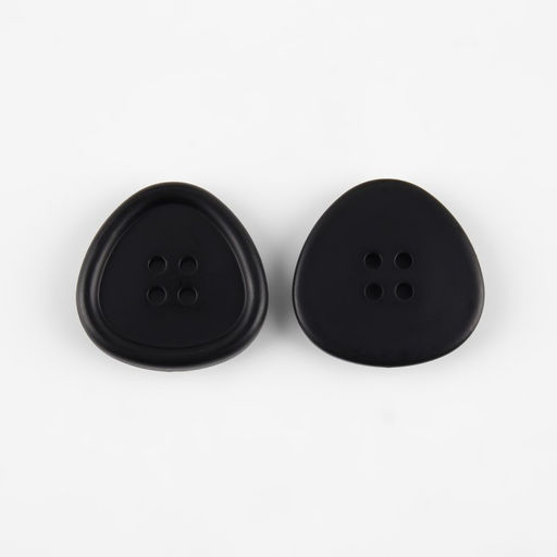 Цена за 3 шт. Набор пластиковых пуговиц, 4 прокола, d=25 мм, 5 шт., чёрный