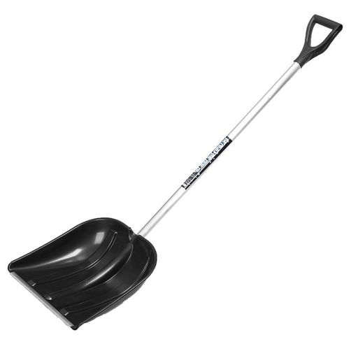 Лопата пластиковая, ковш 420 × 410 мм, с алюминиевой планкой, алюминиевый черенок, «Белый Медведь»