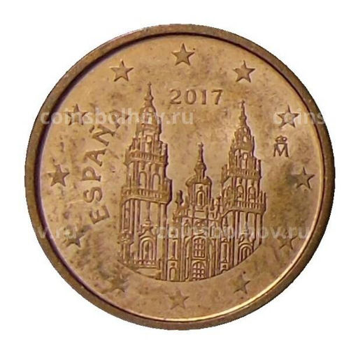 Монета 1 евроцент 2017 года Испания