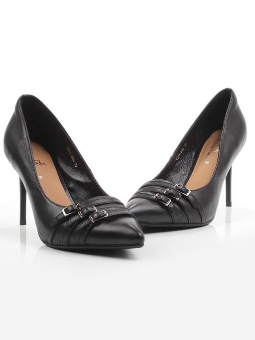 06-H57A-66A BLACK Туфли женские (натуральная кожа)
