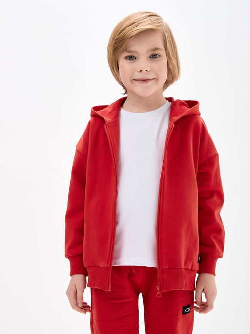 Красная толстовка для девочки - Kogankids фото 19
